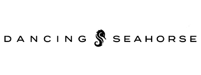 Dancing Seahorse Logo Black